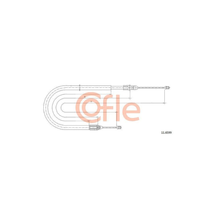 Cofle 92.11.6599 Hand Brake Cable