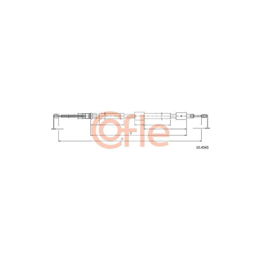 Cofle 10.4565 Hand Brake Cable For Citroën Zx