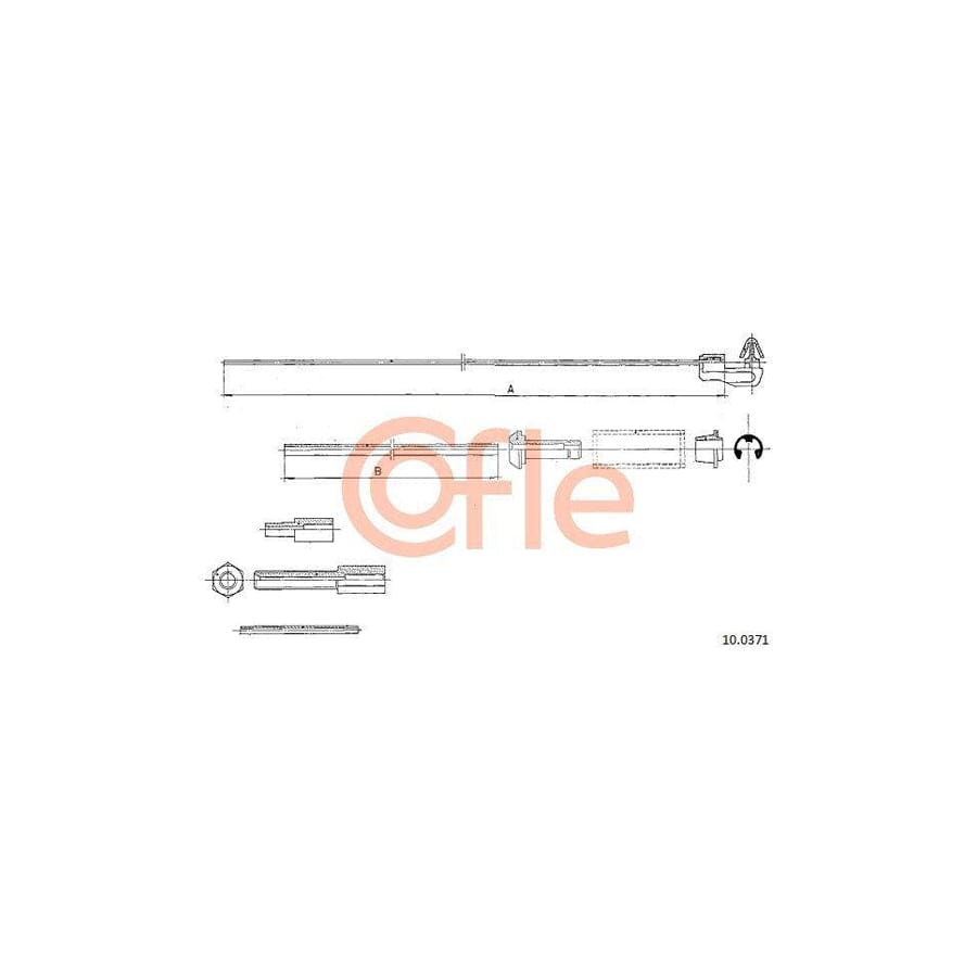 Cofle 10.0371 Throttle Cable