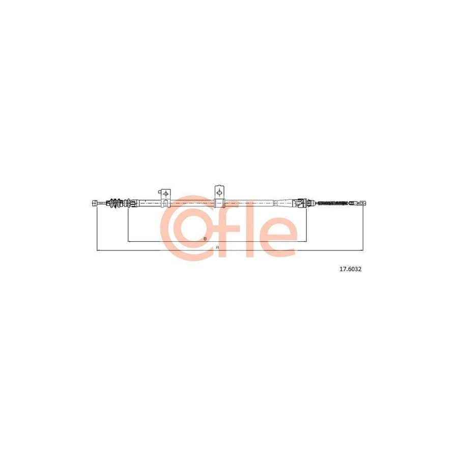 Cofle 92.17.6032 Hand Brake Cable For Kia Sportage I (K00, Ja)