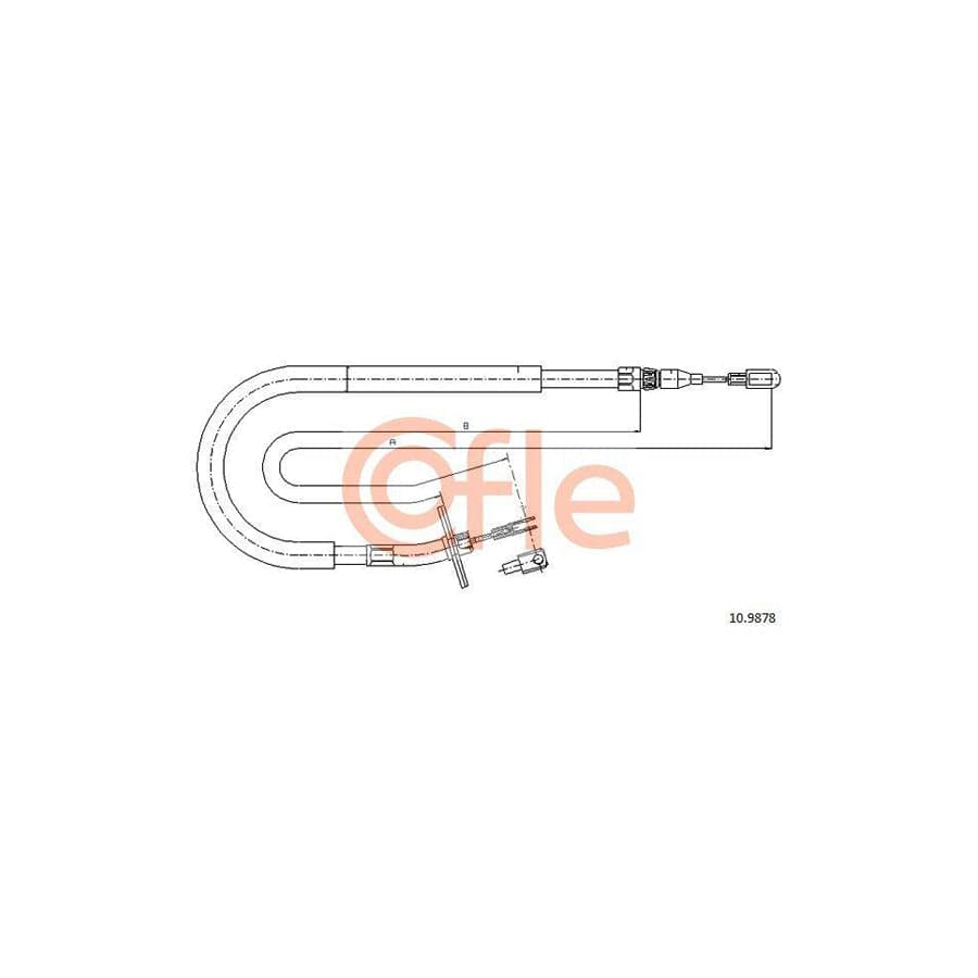 Cofle 10.9878 Hand Brake Cable Suitable For Mercedes-Benz Sprinter