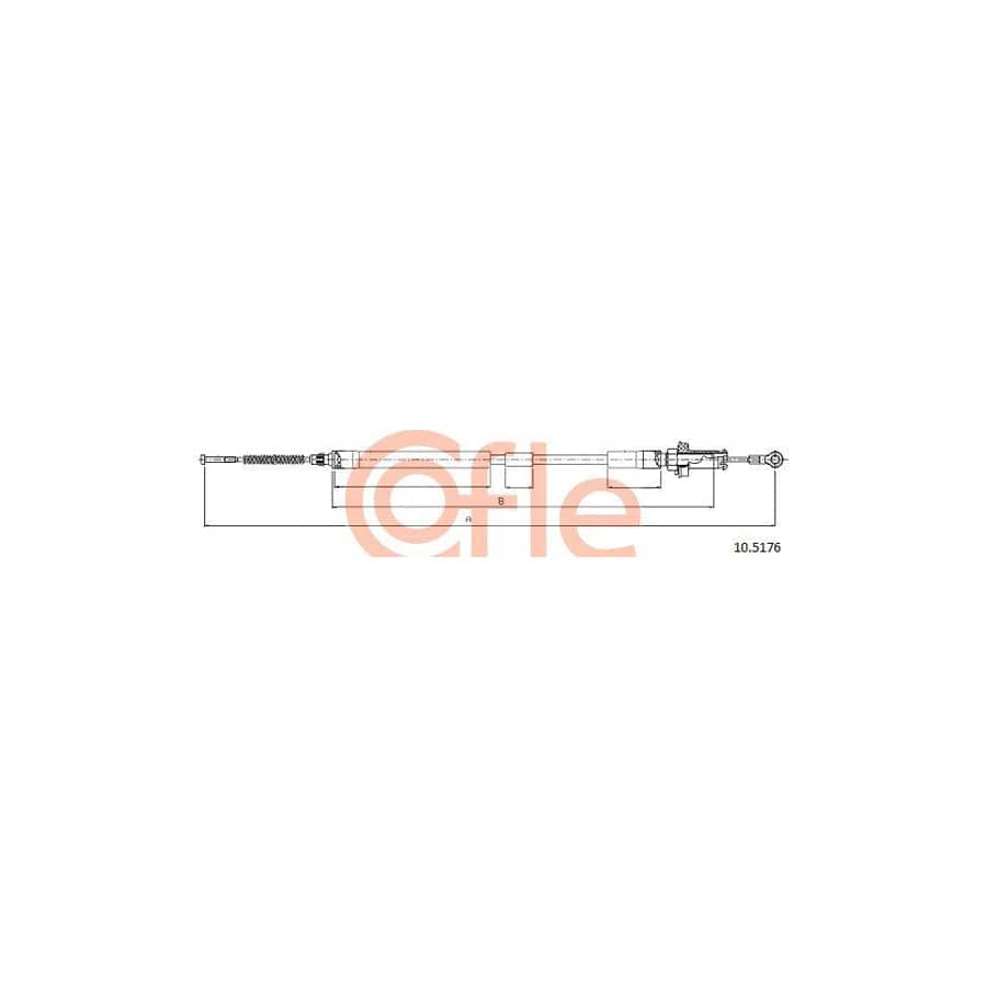 Cofle 92.10.5176 Hand Brake Cable For Land Rover Defender