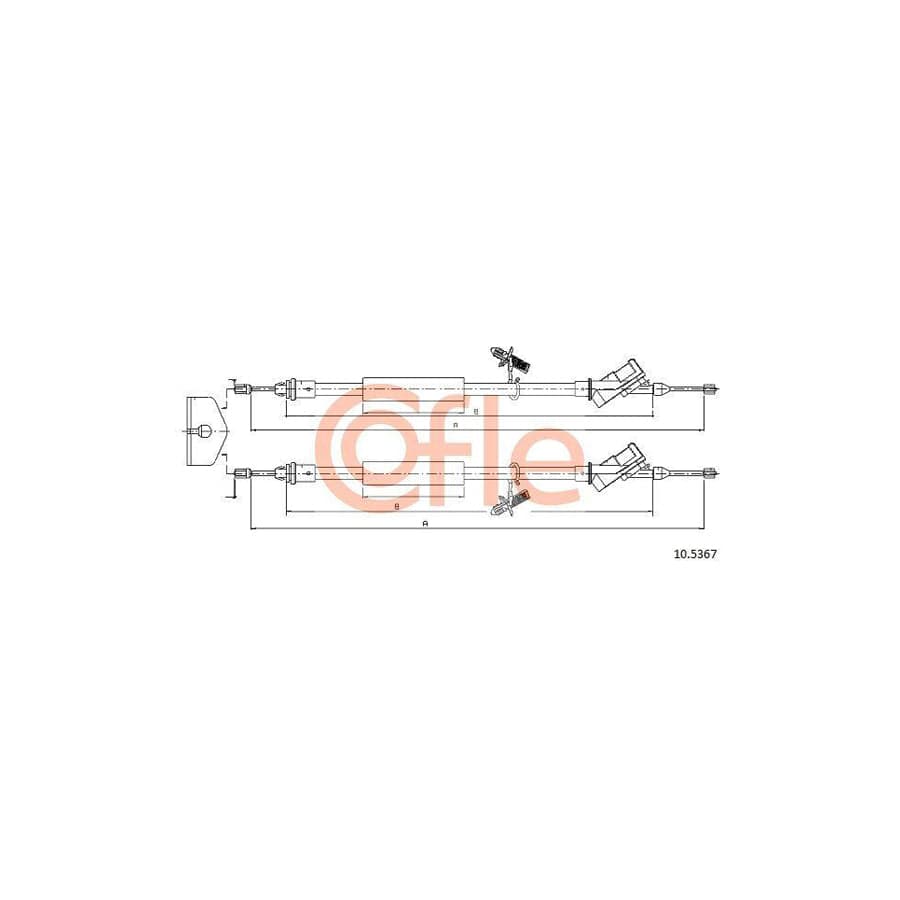 Cofle 10.5367 Hand Brake Cable For Ford Focus