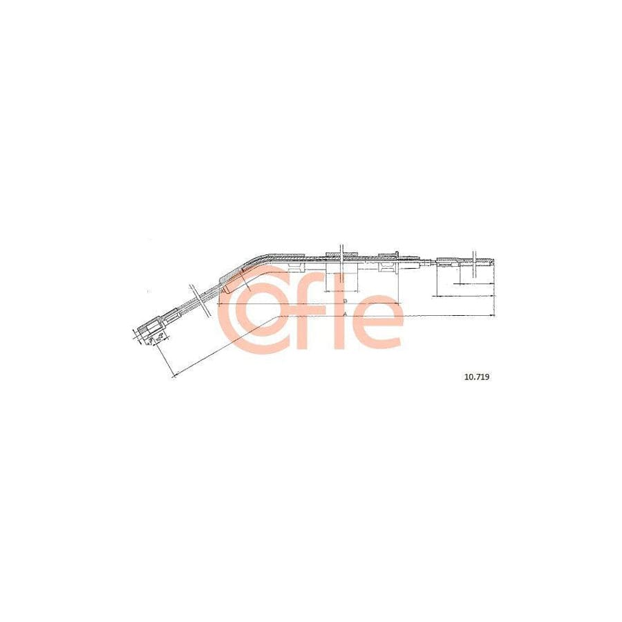 Cofle 10.719 Hand Brake Cable For VW 1500/1600