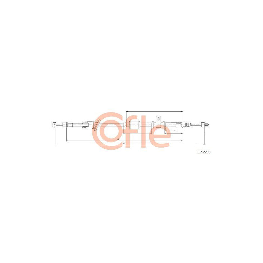 Cofle 17.1470 Hand Brake Cable For Toyota Carina