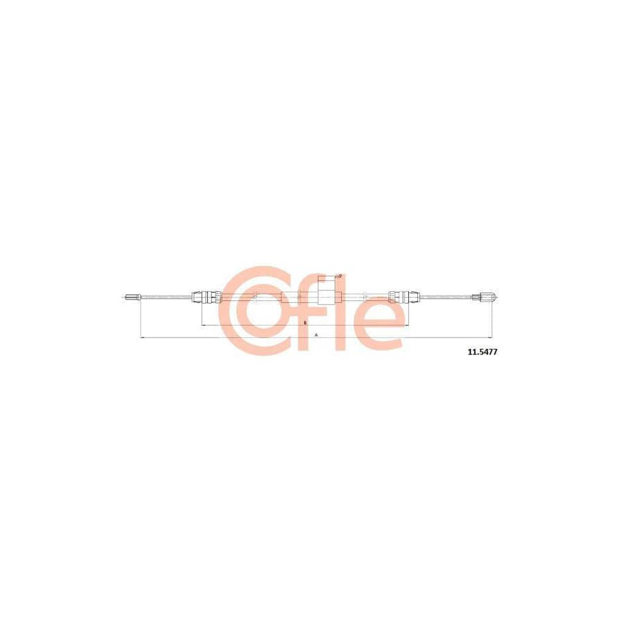 Cofle 11.5477 Hand Brake Cable For Ford Transit