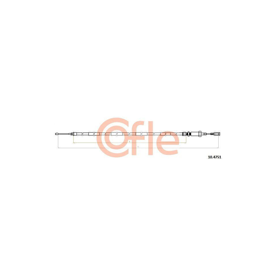 Cofle 92.10.4751 Hand Brake Cable For Fiat Ducato