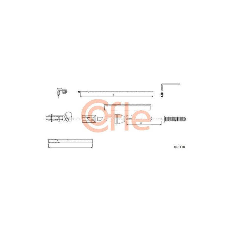 Cofle 92.10.1178 Throttle Cable