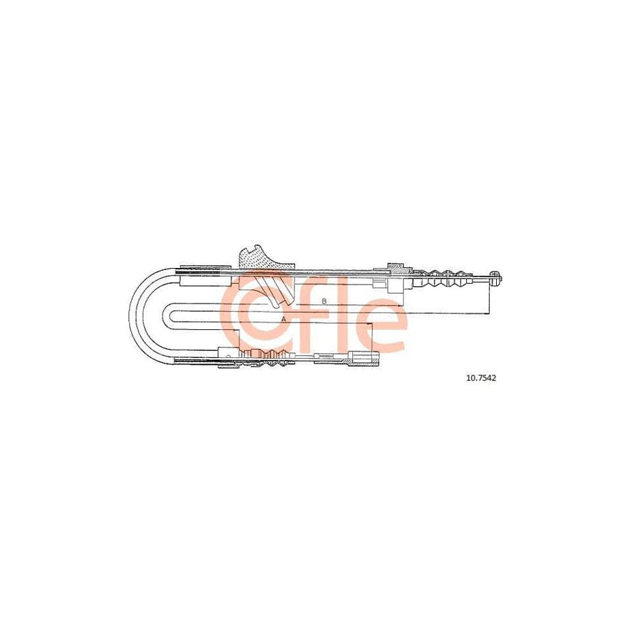 Cofle 10.7542 Hand Brake Cable