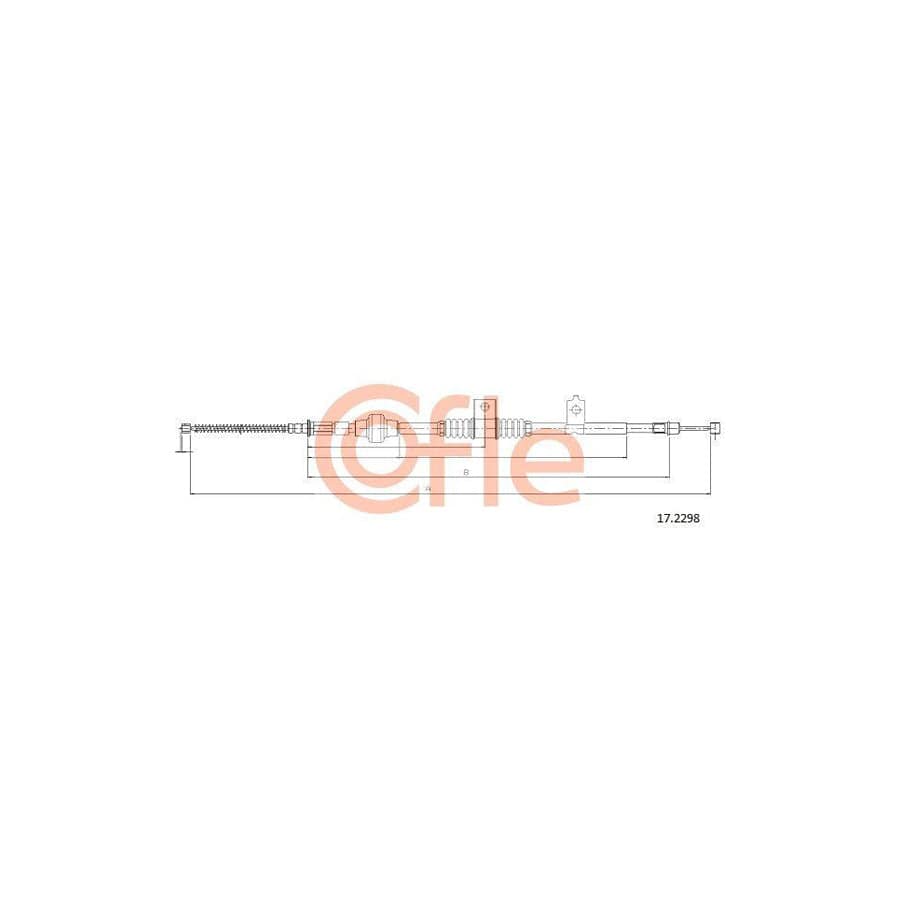 Cofle 92.17.2298 Hand Brake Cable For Mitsubishi Lancer