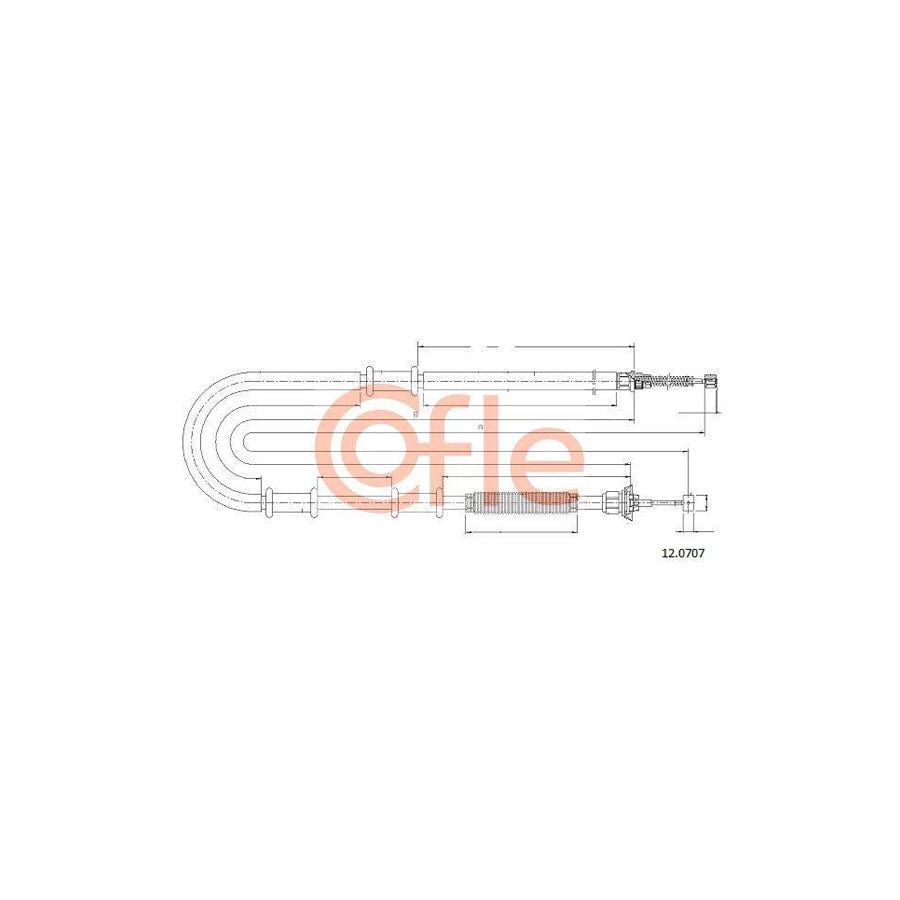 Cofle 92.12.0707 Hand Brake Cable For Fiat Doblo