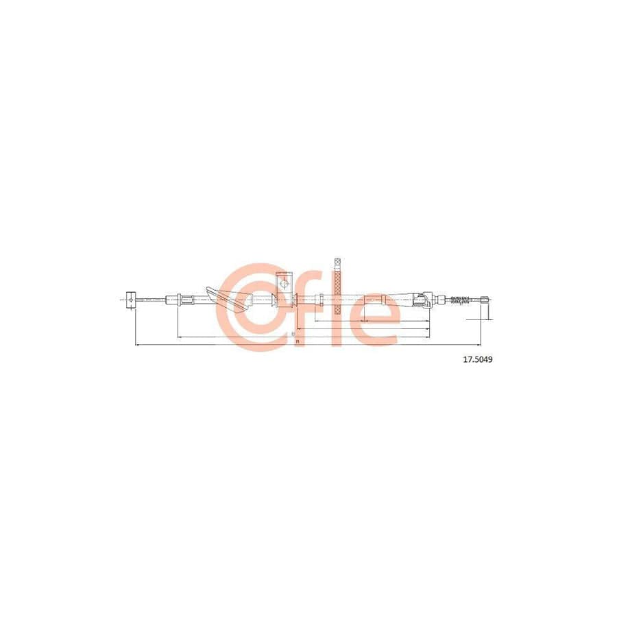 Cofle 92.17.5049 Hand Brake Cable For Suzuki Ignis