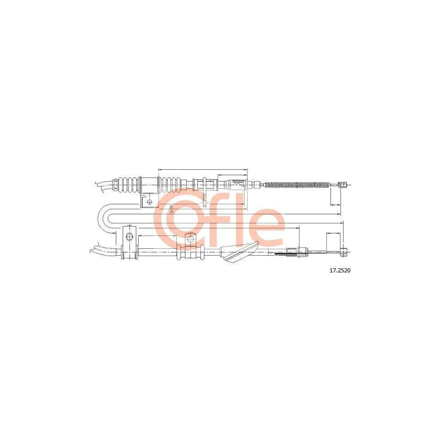 Cofle 17.2520 Hand Brake Cable For Hyundai Coupe I (Rd)