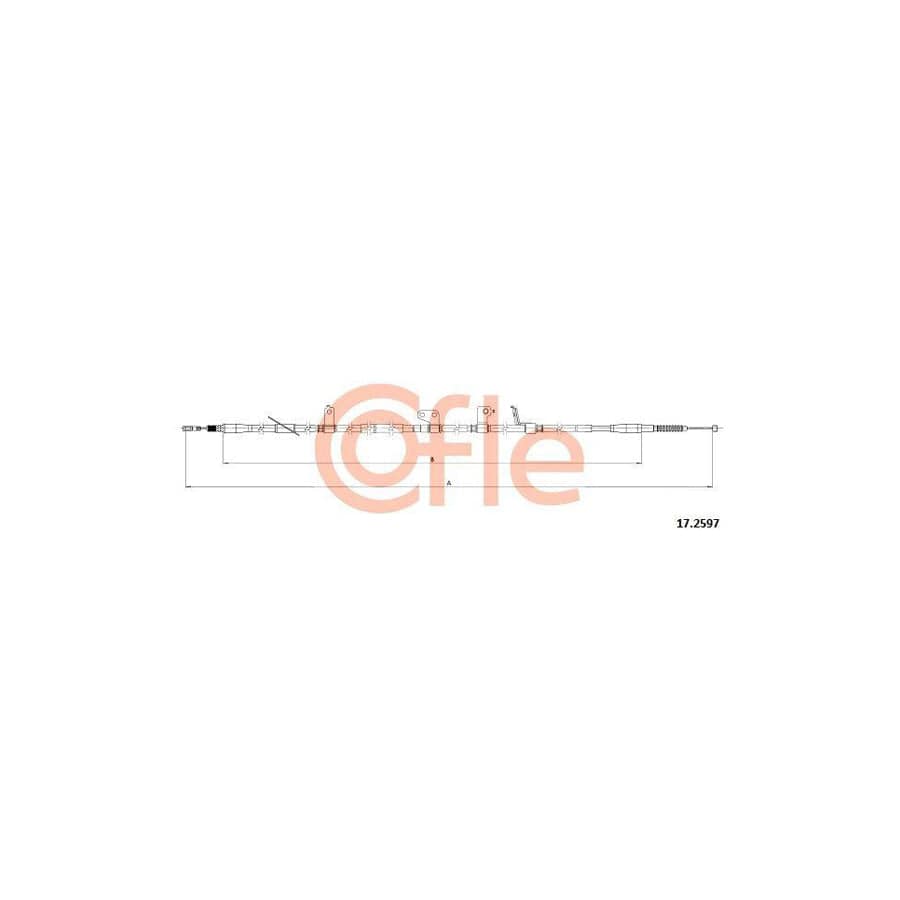 Cofle 92.17.2597 Hand Brake Cable For Hyundai Santa Fé Iii (Dm)