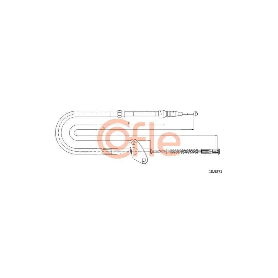 Cofle 10.9871 Hand Brake Cable