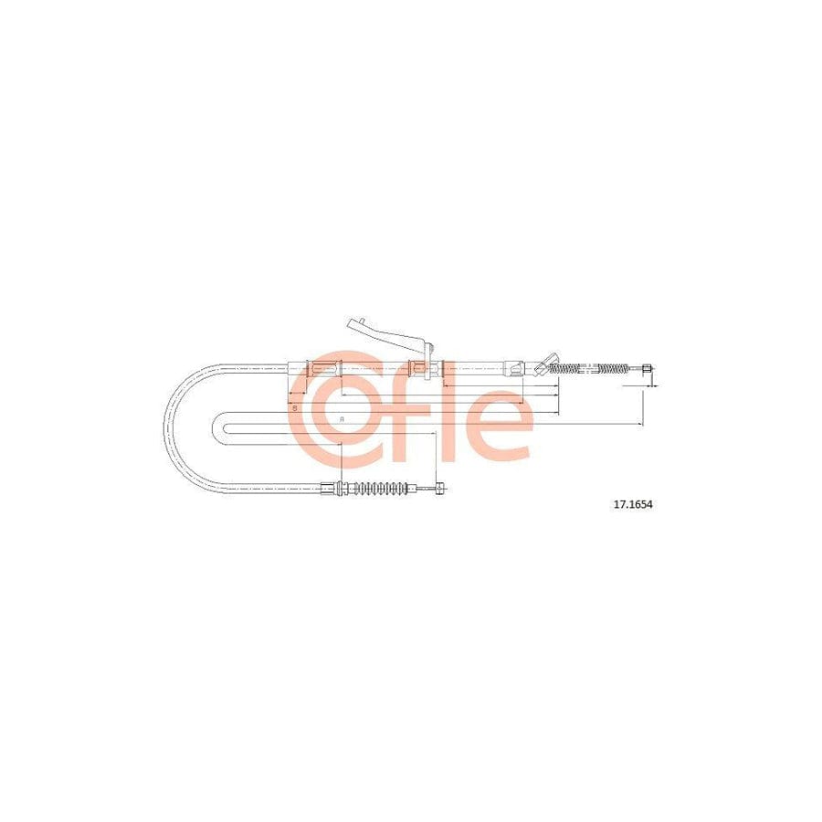 Cofle 92.17.1654 Hand Brake Cable