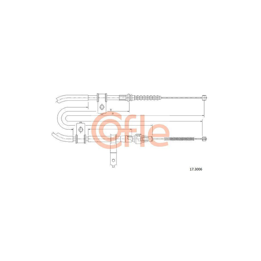 Cofle 17.3006 Hand Brake Cable For Daihatsu Sportrak