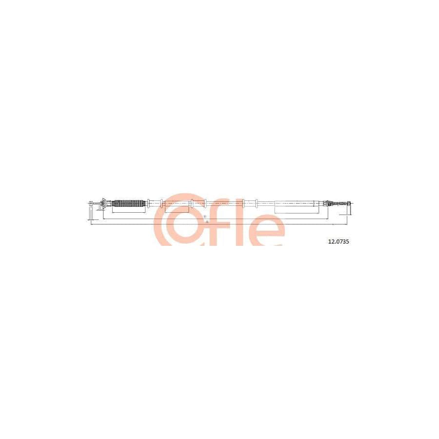 Cofle 12.0735 Hand Brake Cable For Fiat Doblo