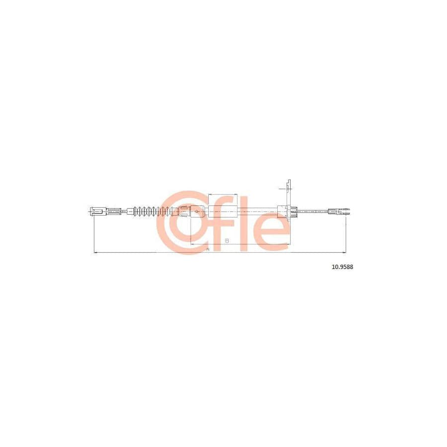 Cofle 10.9588 Hand Brake Cable Suitable For Mercedes-Benz S-Class Saloon (W220)