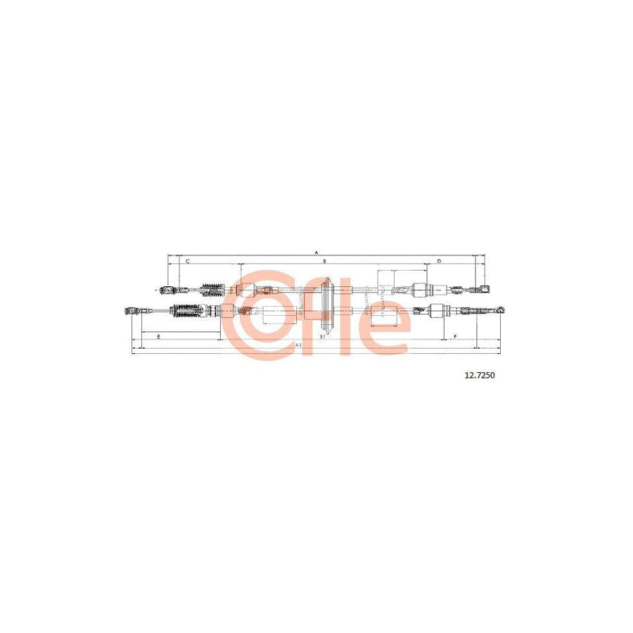 Cofle 92.12.7250 Cable, Manual Transmission