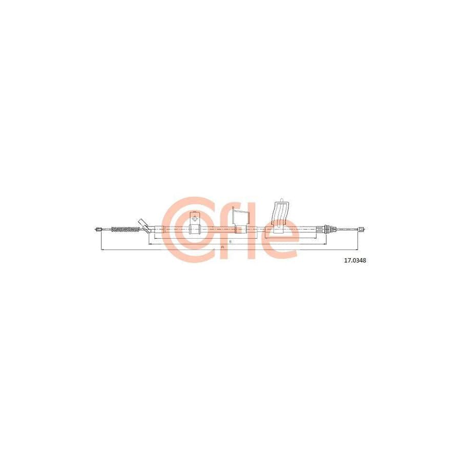 Cofle 92.17.0348 Hand Brake Cable For Renault Koleos I (Hy)