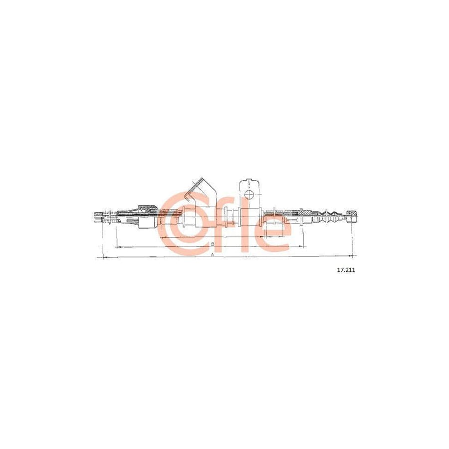 Cofle 92.17.211 Hand Brake Cable For Mitsubishi Pajero / Shogun