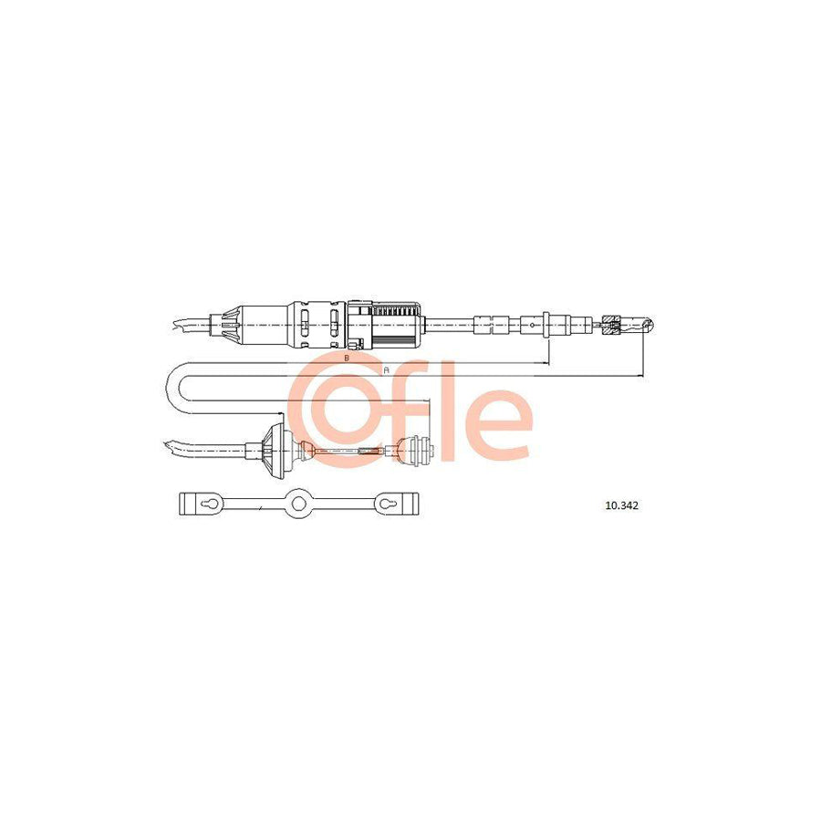 Cofle 92.10.342 Clutch Cable For VW Passat