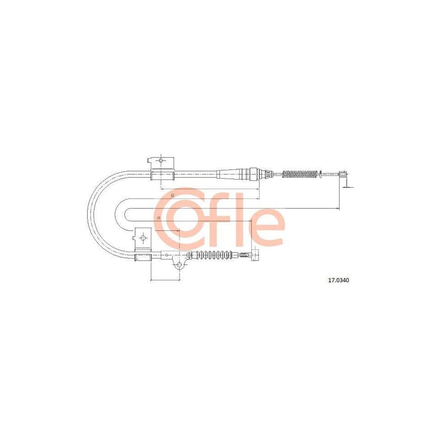 Cofle 17.0340 Hand Brake Cable For Nissan Terrano Ii Off-Road (R20)