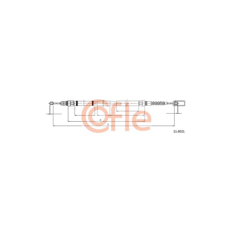 Cofle 11.6021 Hand Brake Cable For Peugeot 605 Saloon