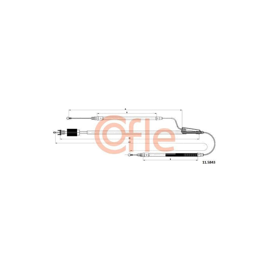 Cofle 92.11.574 Hand Brake Cable