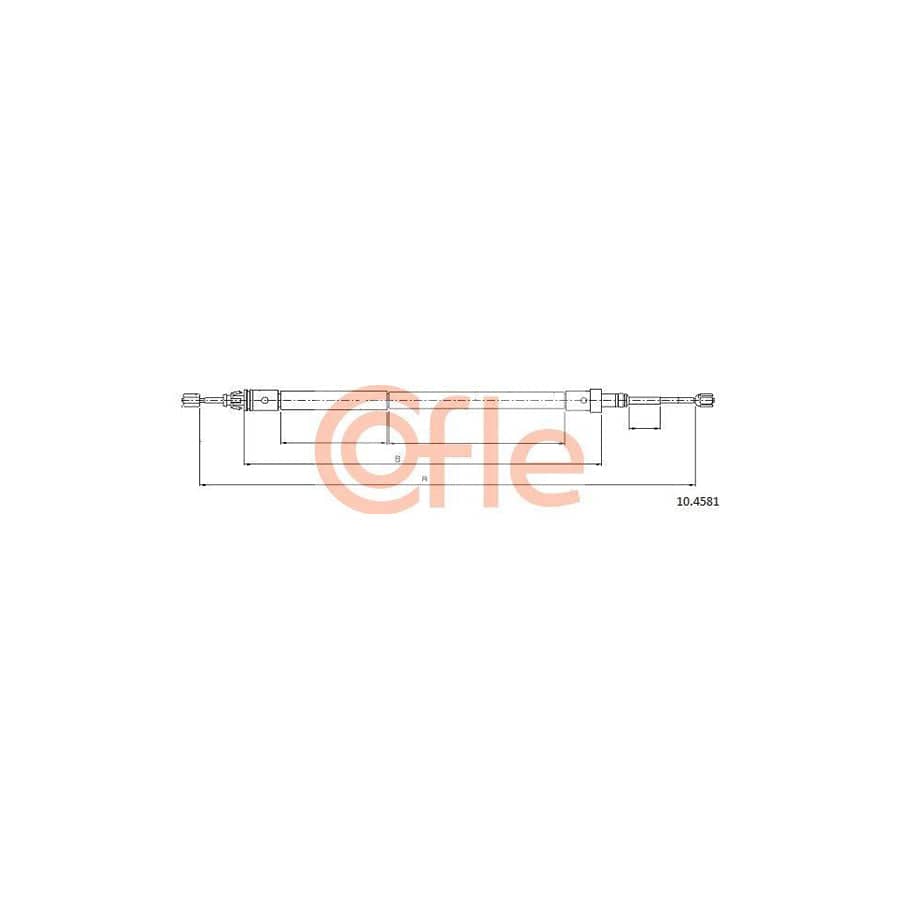 Cofle 92.10.4581 Hand Brake Cable For Citroën Xsara