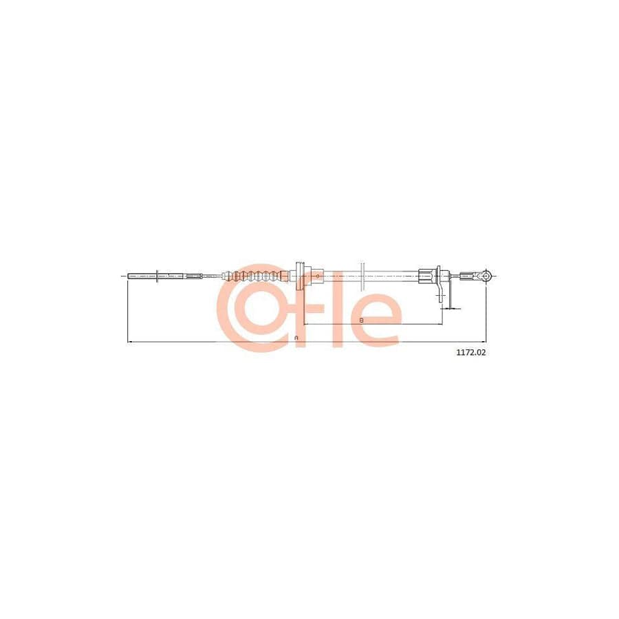 Cofle 1172.02 Clutch Cable For Fiat Ducato