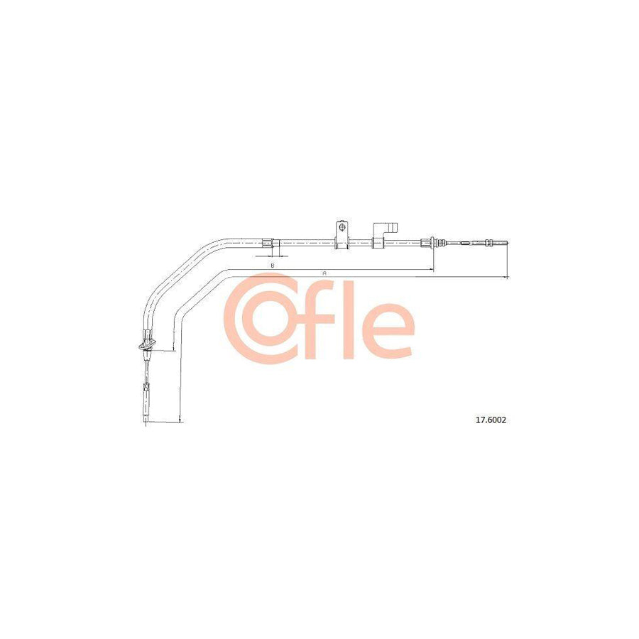 Cofle 92.17.6002 Hand Brake Cable For Kia Sedona