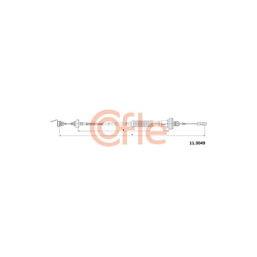 Cofle 92.11.3049 Clutch Cable For Peugeot 206