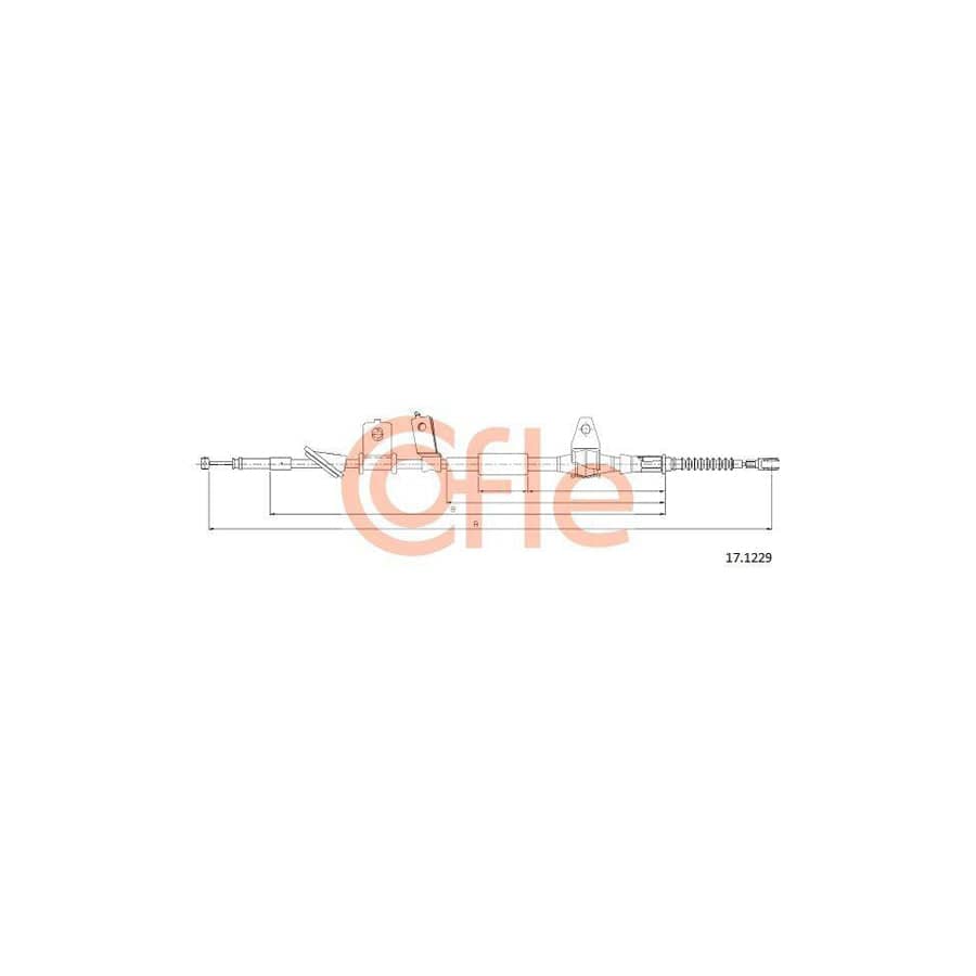 Cofle 17.1229 Hand Brake Cable For Toyota Mr2 Iii Convertible (W30)