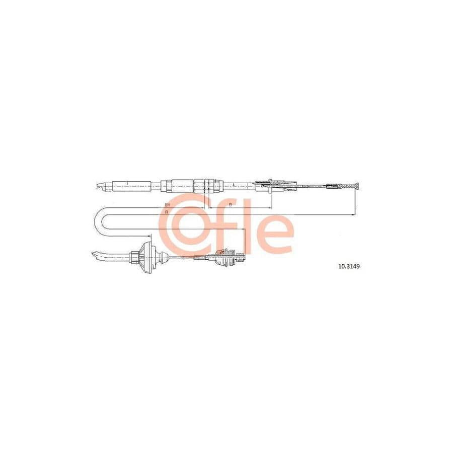 Cofle 92.10.3149 Clutch Cable For VW Transporter