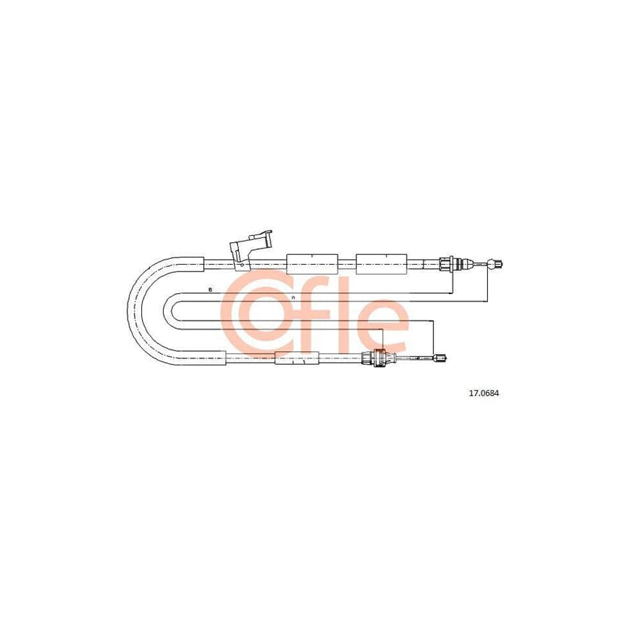 Cofle 92.17.0684 Hand Brake Cable For Mazda 3