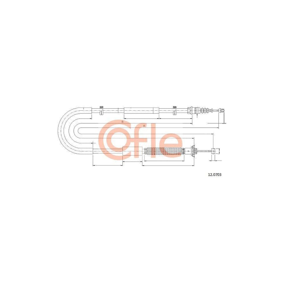 Cofle 92.12.0703 Hand Brake Cable