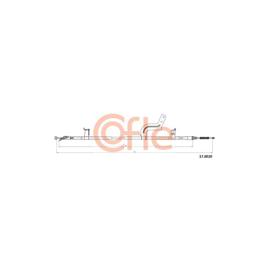 Cofle 15.2467 Cable, Manual Transmission For Ford Transit Custom