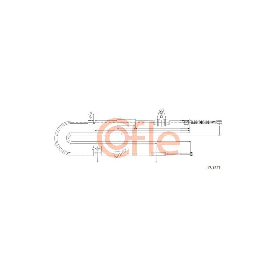 Cofle 17.1227 Hand Brake Cable For Toyota Mr2 Iii Convertible (W30)