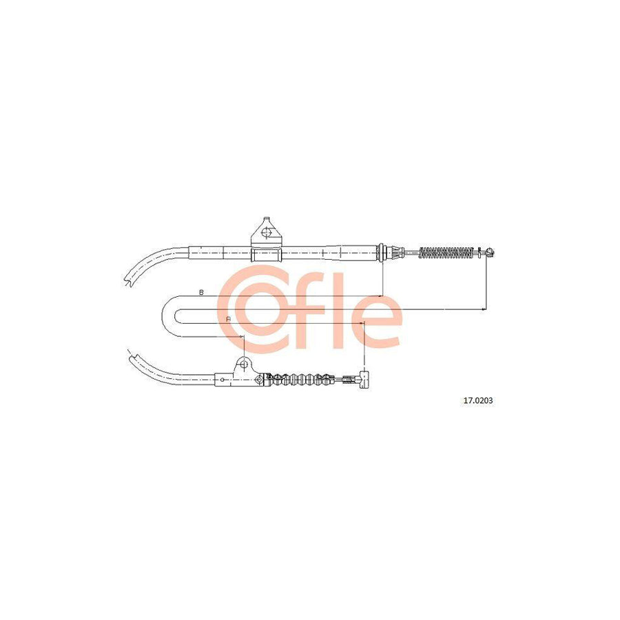 Cofle 17.0203 Hand Brake Cable