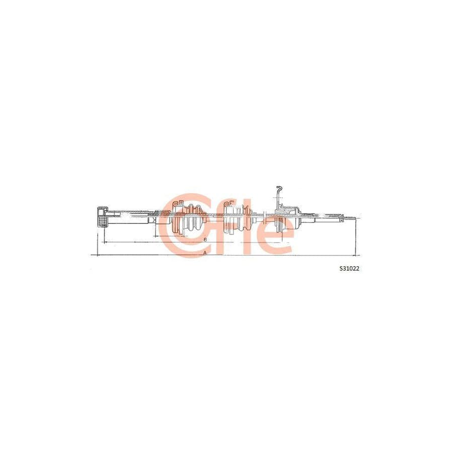 Cofle S31022 Speedometer Cable For VW Golf