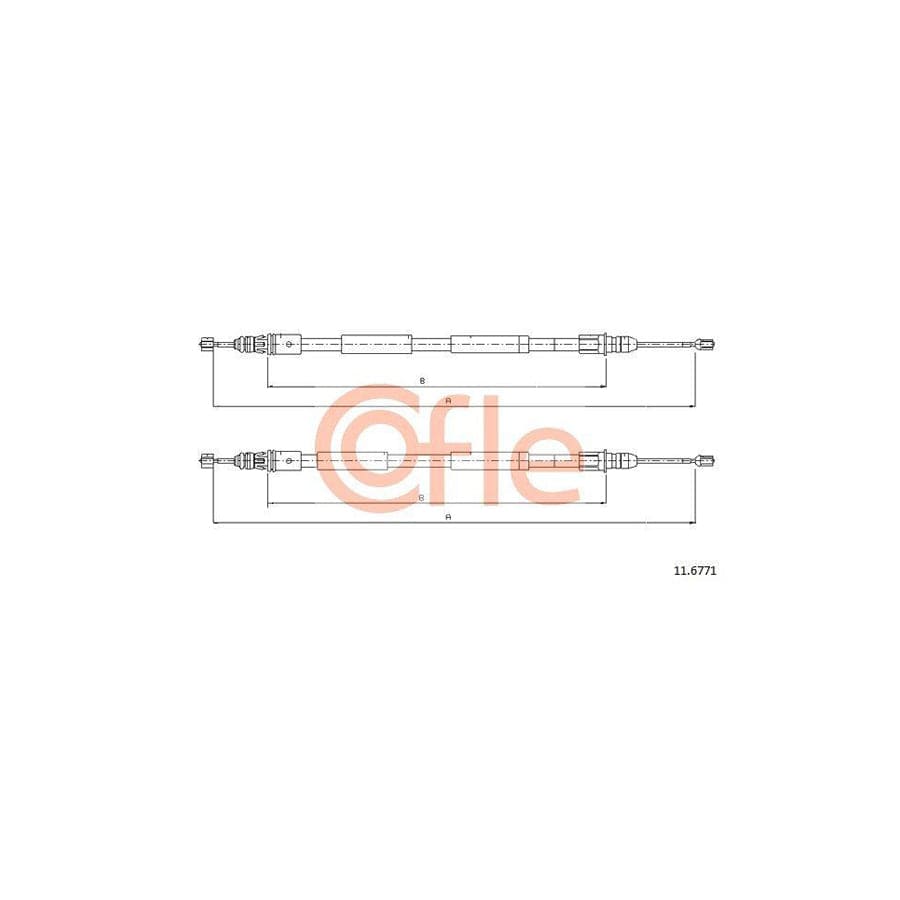 Cofle 92.11.6771 Hand Brake Cable For Renault Espace Iii (Je)