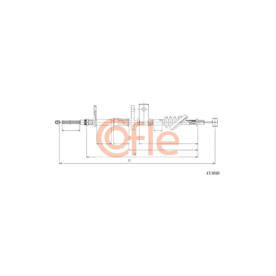 Cofle 17.5020 Hand Brake Cable