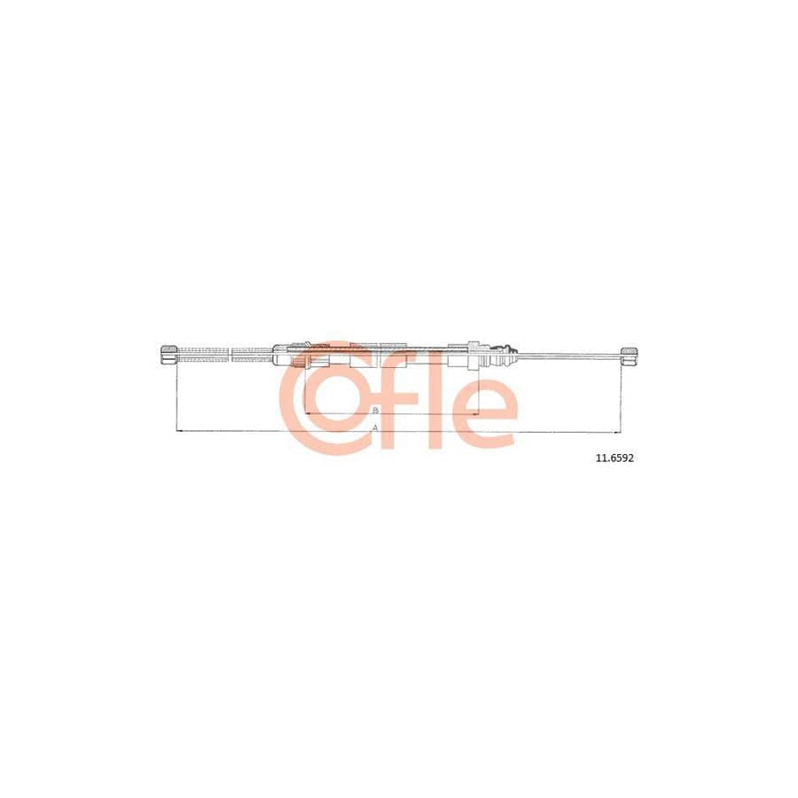 Cofle 92.11.6592 Hand Brake Cable For Renault 19