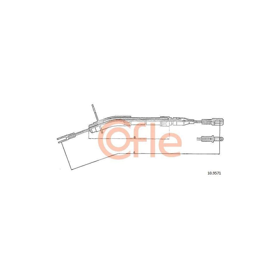 Cofle 92.10.9571 Hand Brake Cable Suitable For Mercedes-Benz S-Class