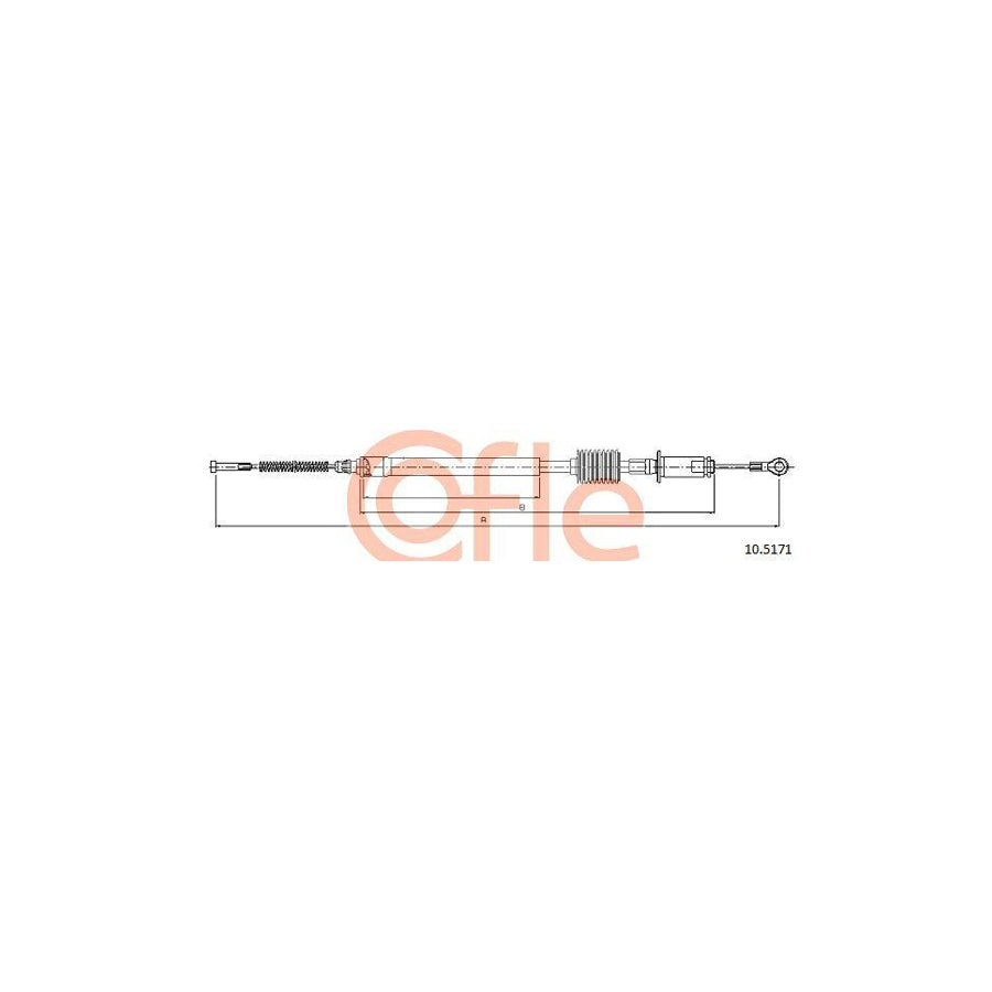 Cofle 10.5171 Hand Brake Cable For Land Rover Discovery I (Lj)