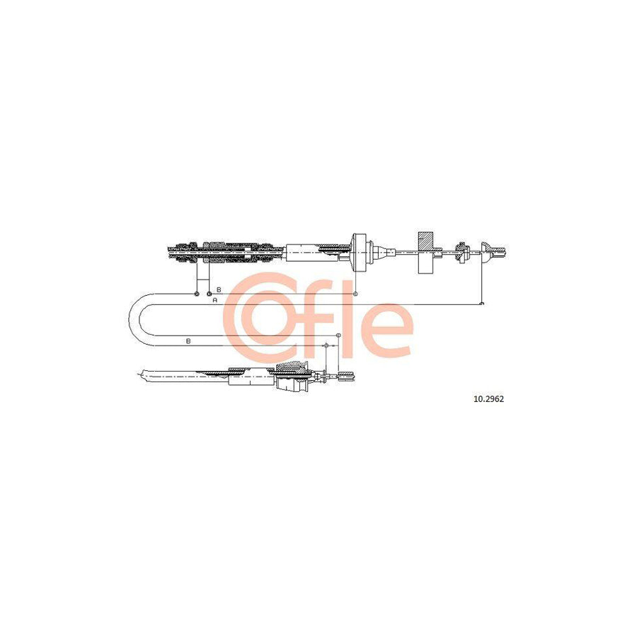 Cofle 92.10.2962 Clutch Cable For Renault Laguna