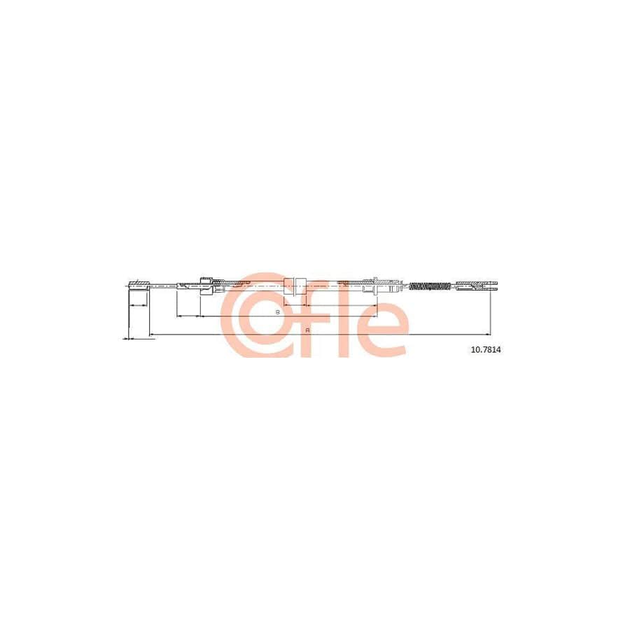 Cofle 92.10.7814 Hand Brake Cable For Porsche 911