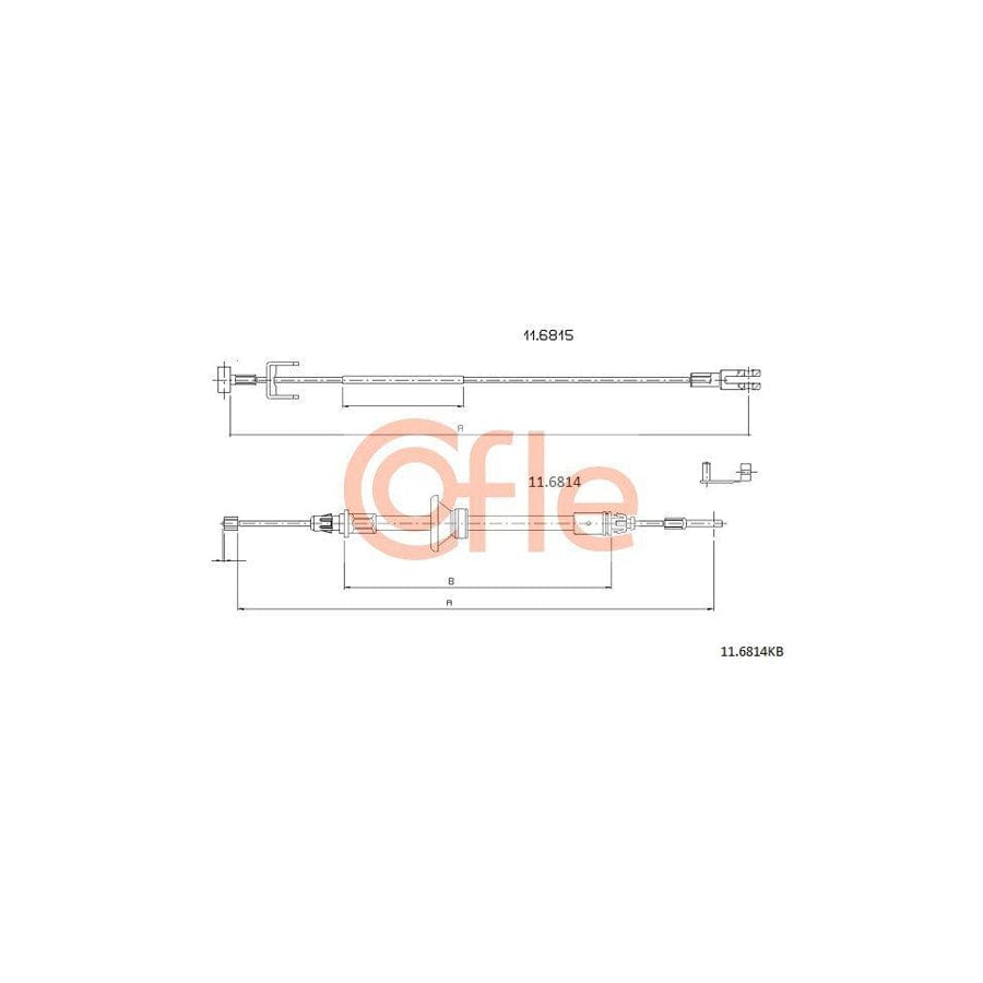 Cofle 11.6814Kb Hand Brake Cable